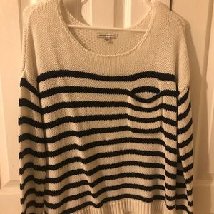 American Eagle Stripped off the shoulder sweater